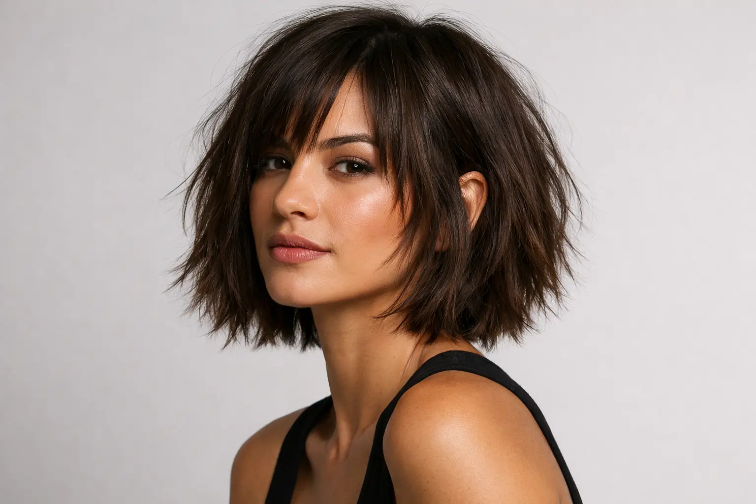 The Choppy Bob for Thick Hair