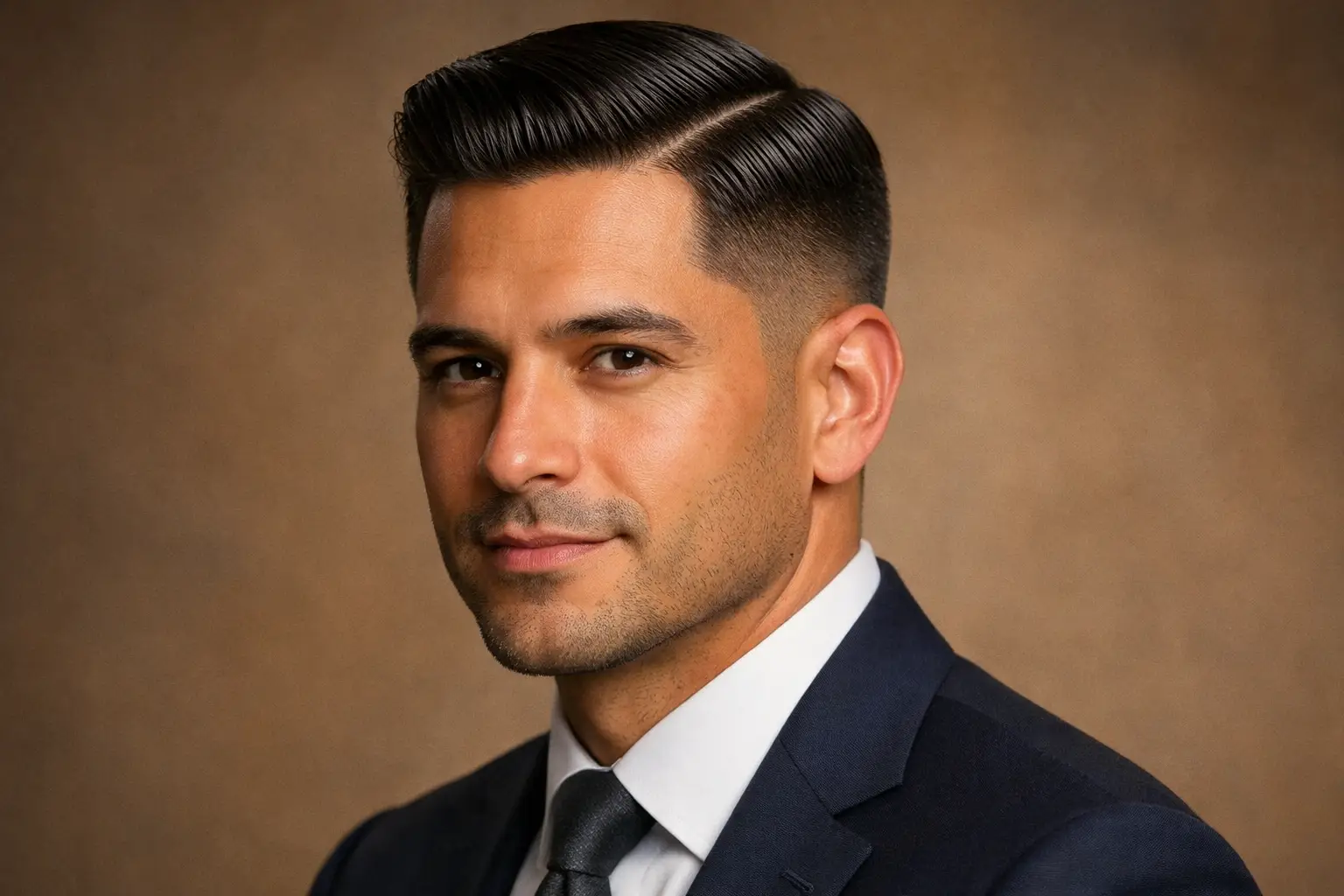 The Classic Side Part with Taper Fade