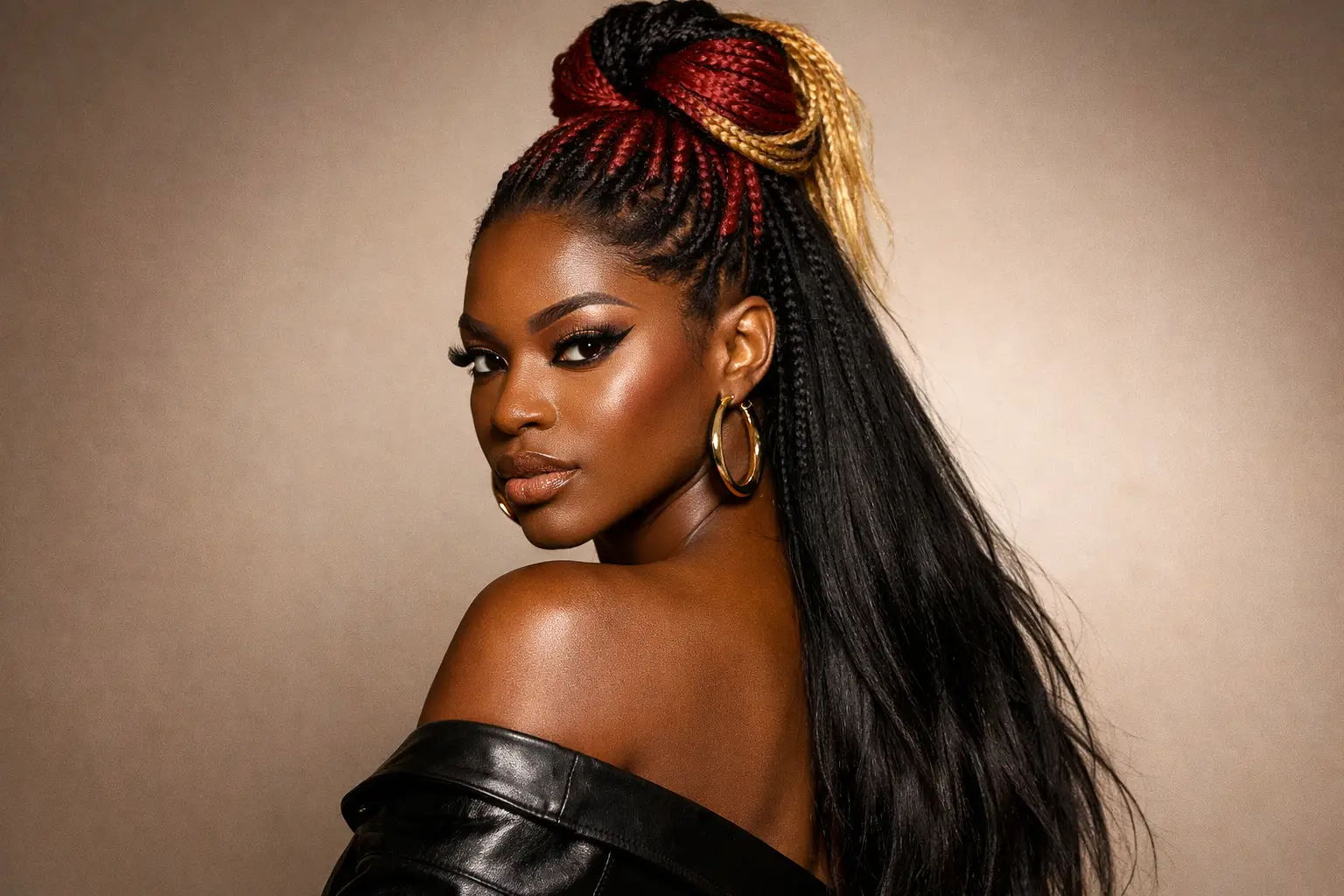 The Colored Extensions Half-Up Statement Style