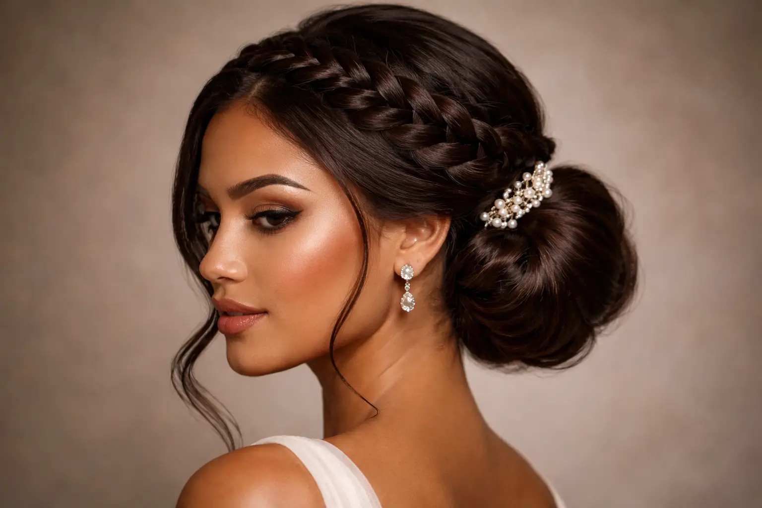 The Crown Braid into Low Bun