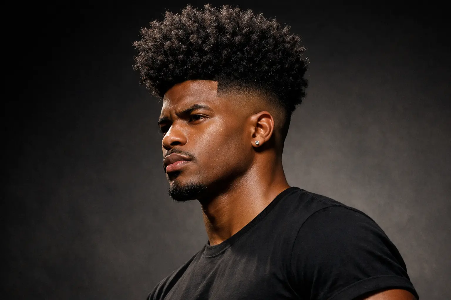 The Curly High Top Fade