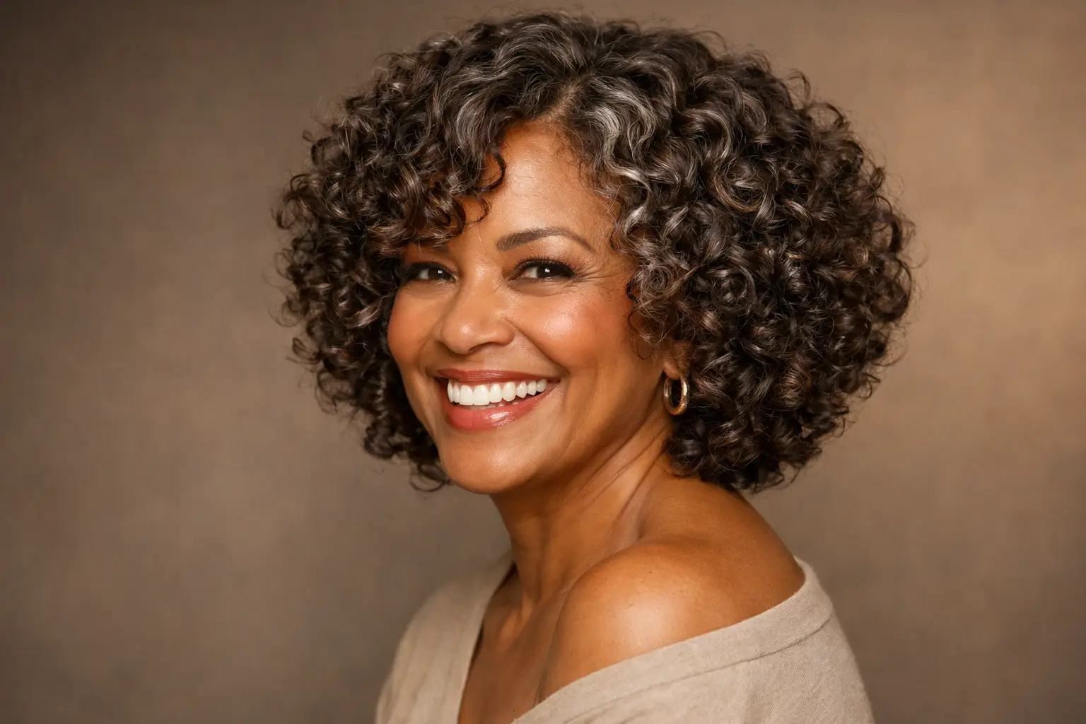 The Curly Layered Bob