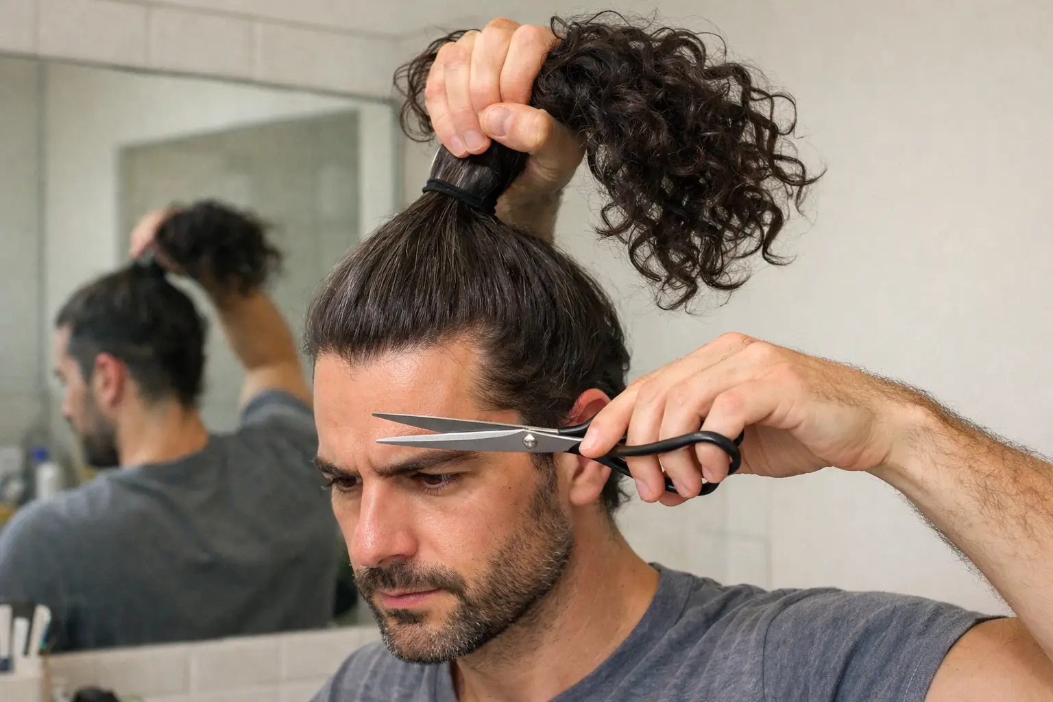 The Curly Ponytail Trim Method