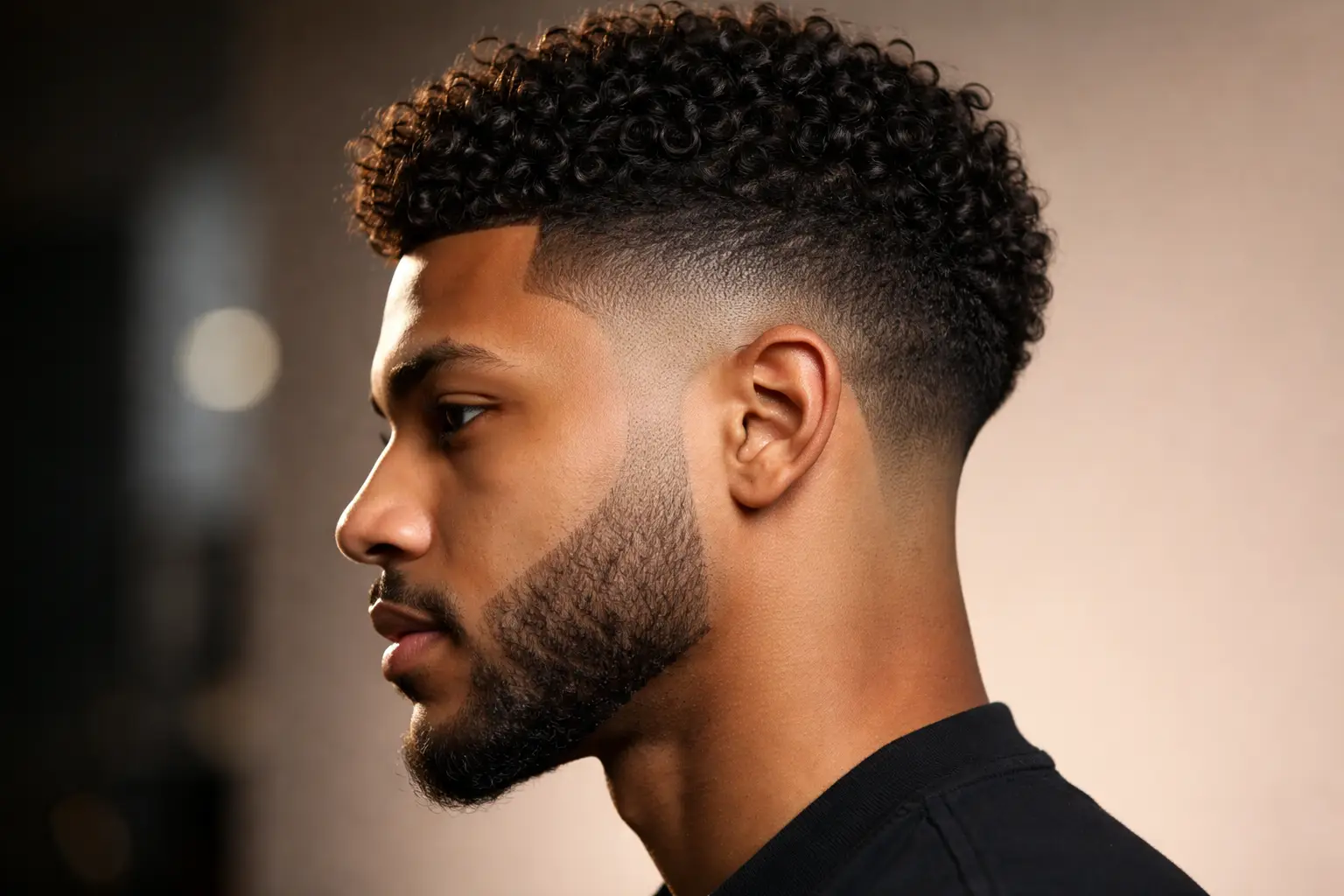 The Drop Fade with Curls