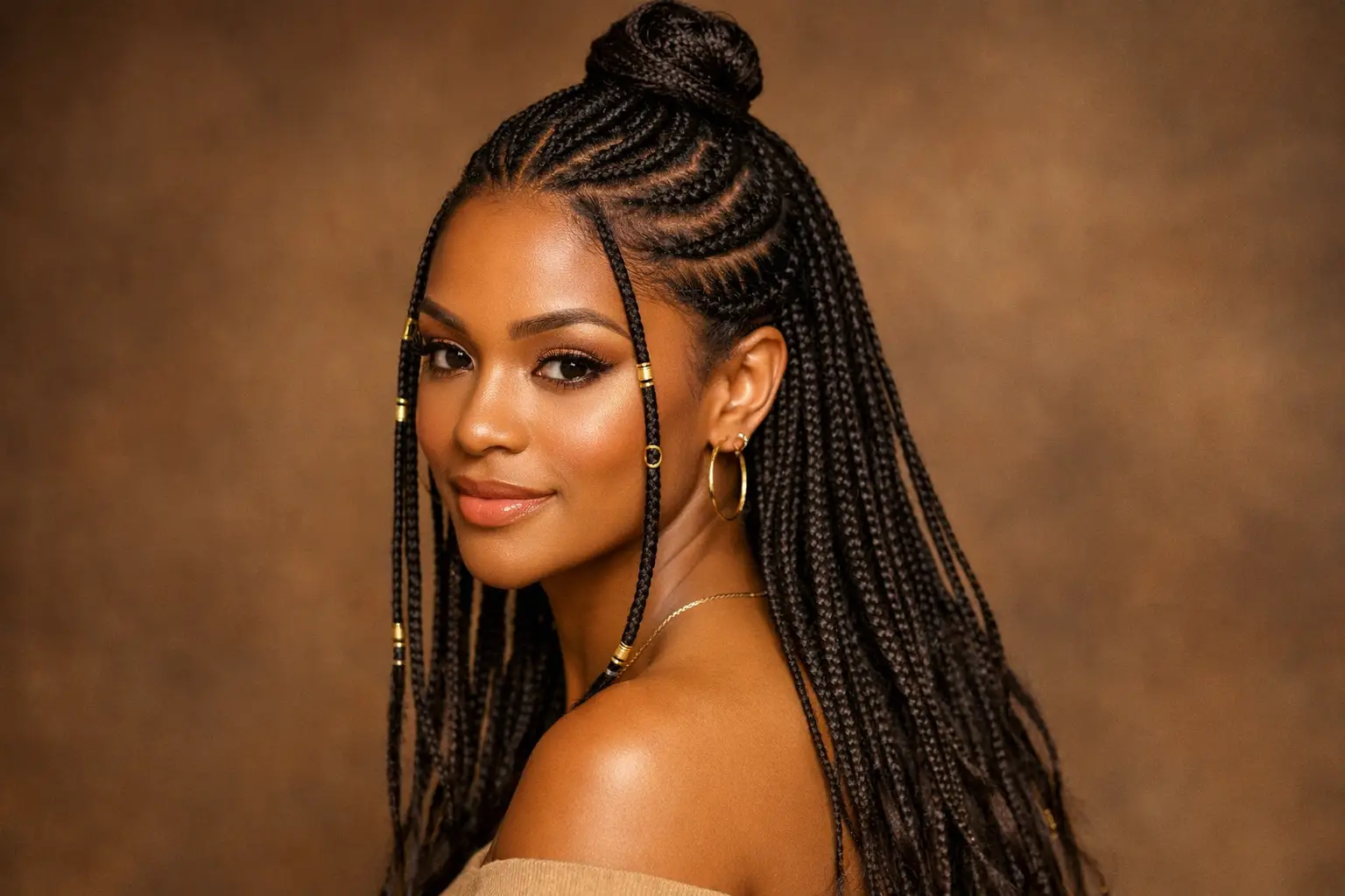 The Fulani Braid Bun