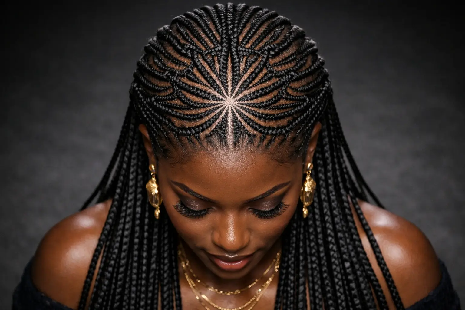 The Fulani Braids with Cornrow Crown Pattern
