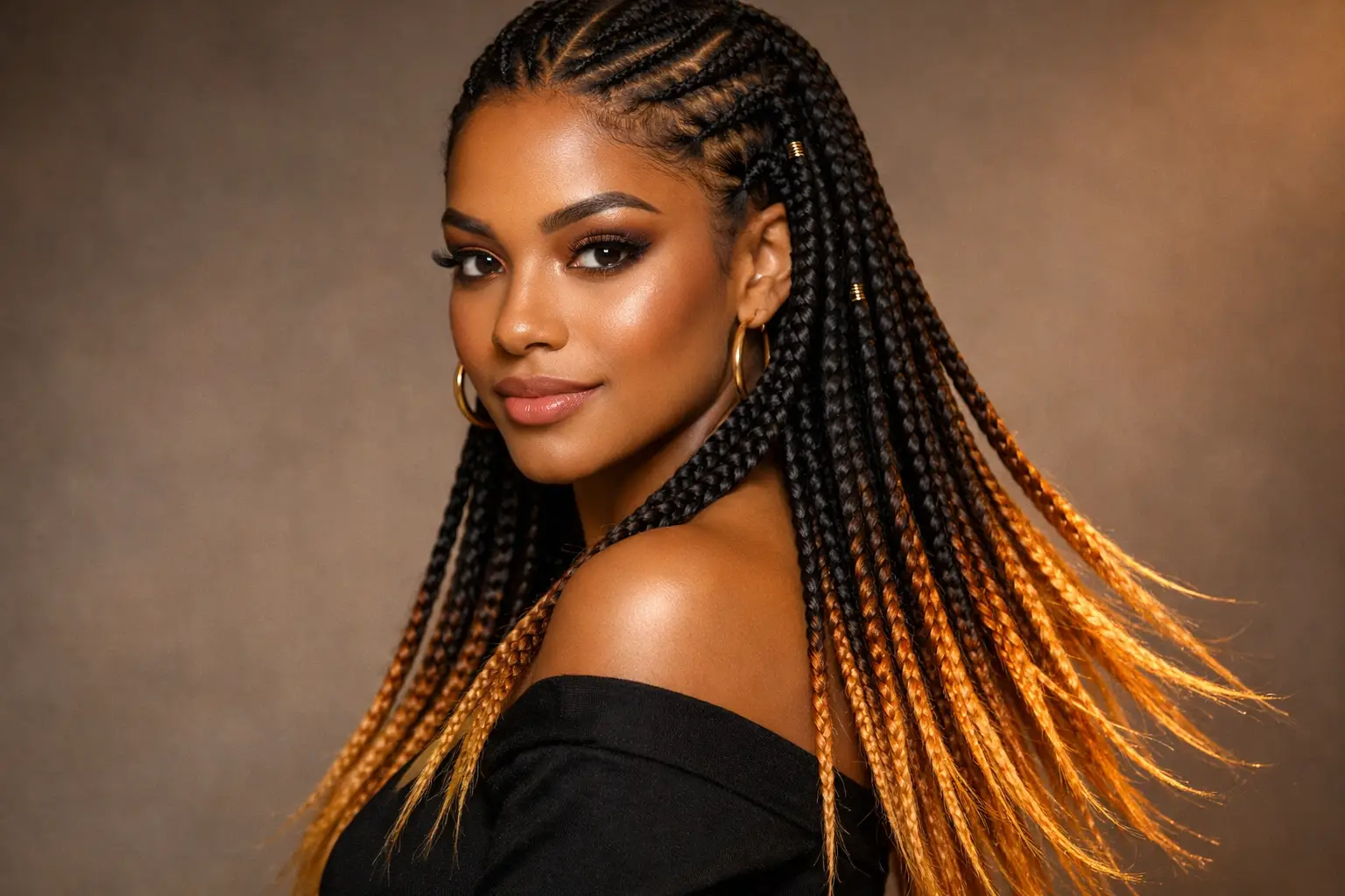 The Fulani Braids with Ombre Color