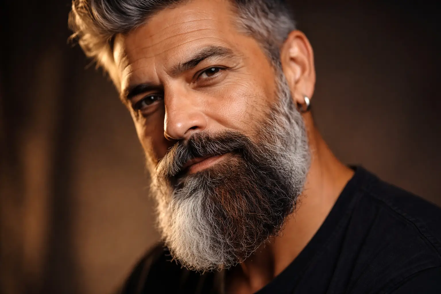 The Gray Beard with Color Accent