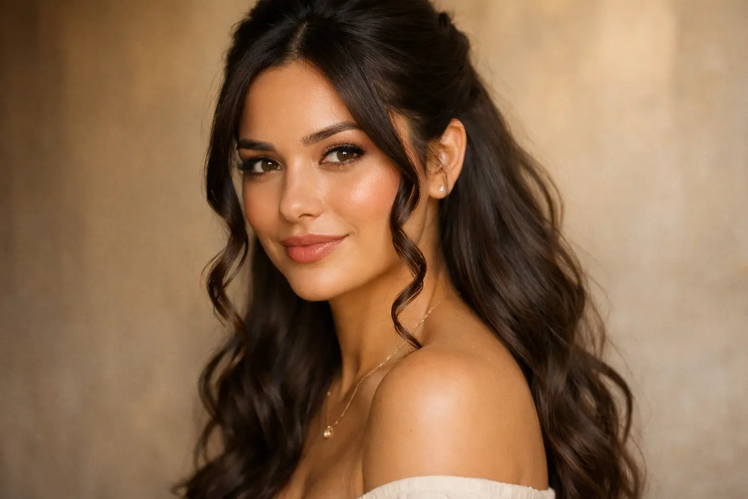 The Half-Up Style with Face-Framing Pieces