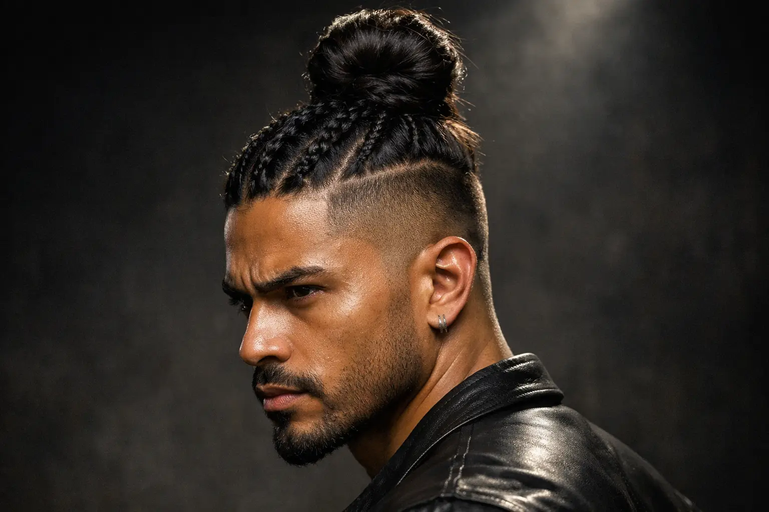The High Top Knot with Undercut and Braids
