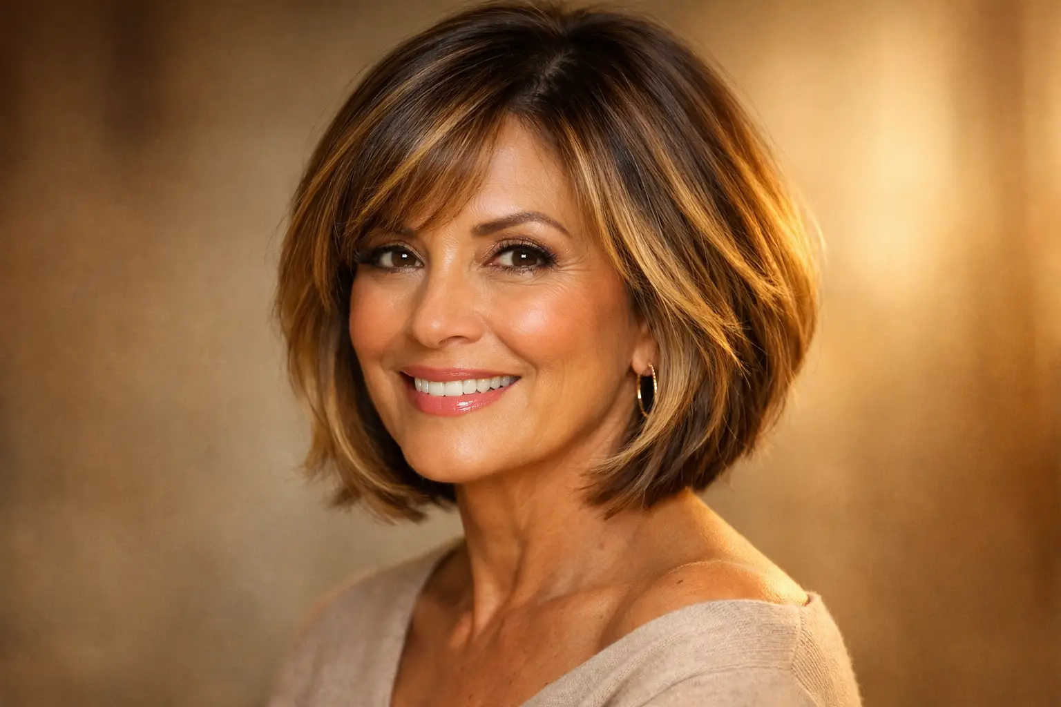 The Layered Bob with Balayage Highlights