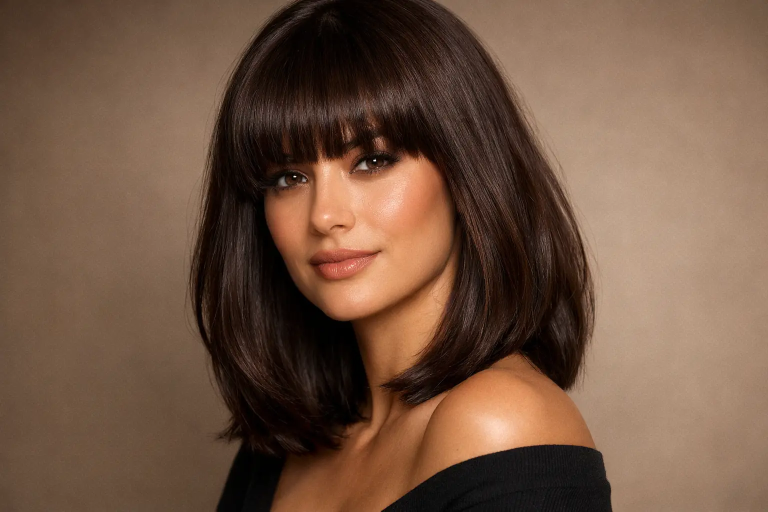 The Lob with Bangs for Thick Hair