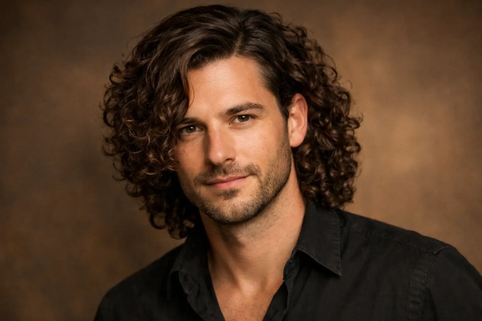 The Long Curly Side Part Cut