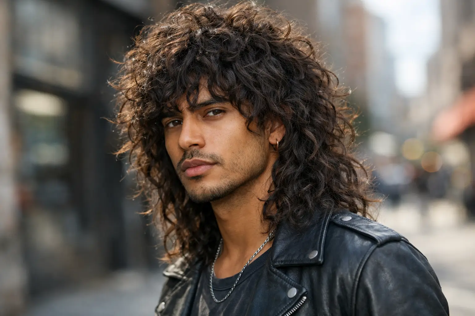 The Long Curly Wolf Cut