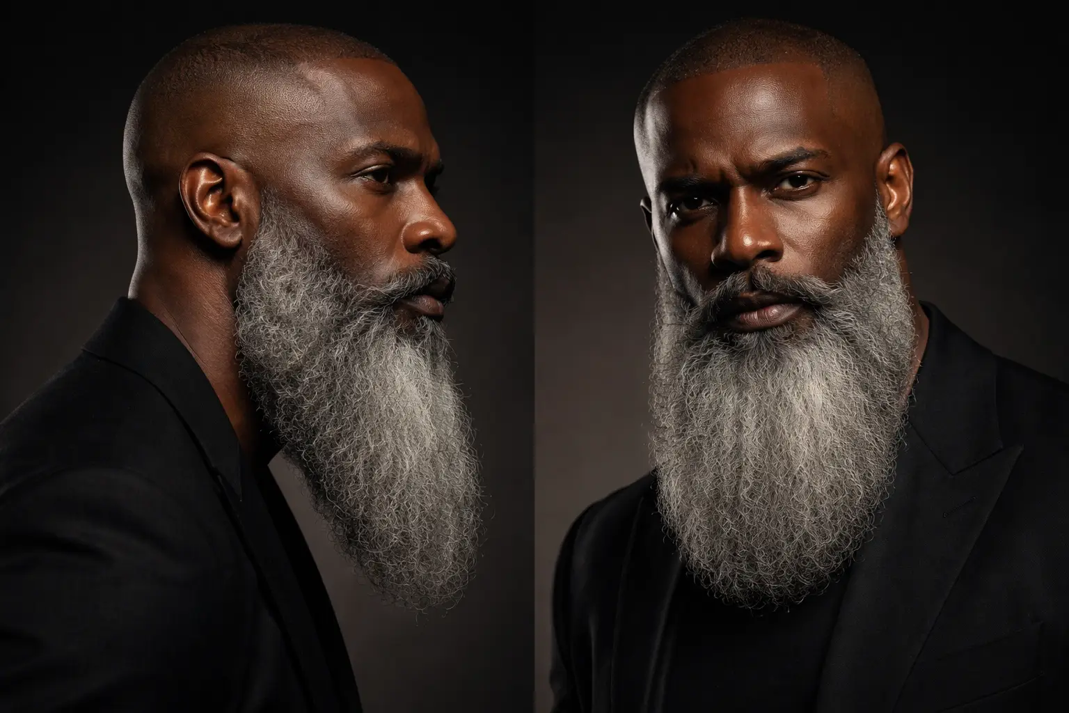 The Long Gray Beard with Fade