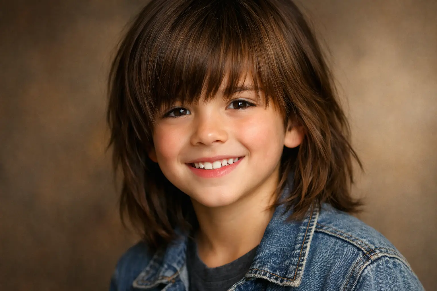 The Long Hair with Bangs Style