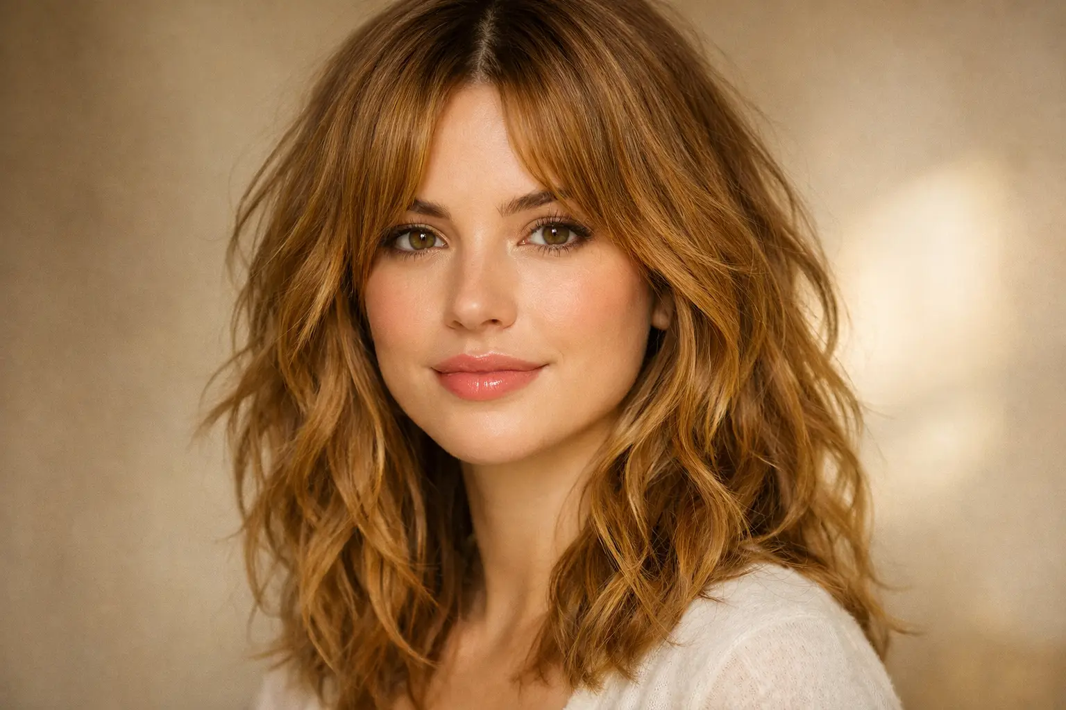 The Medium Wavy Shag with Center Part