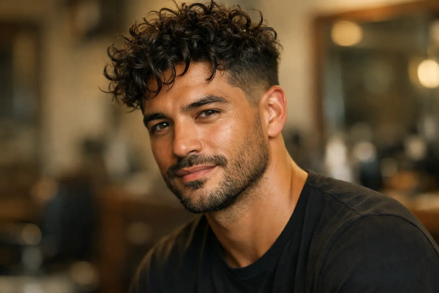 The Natural Messy Curls with Fade