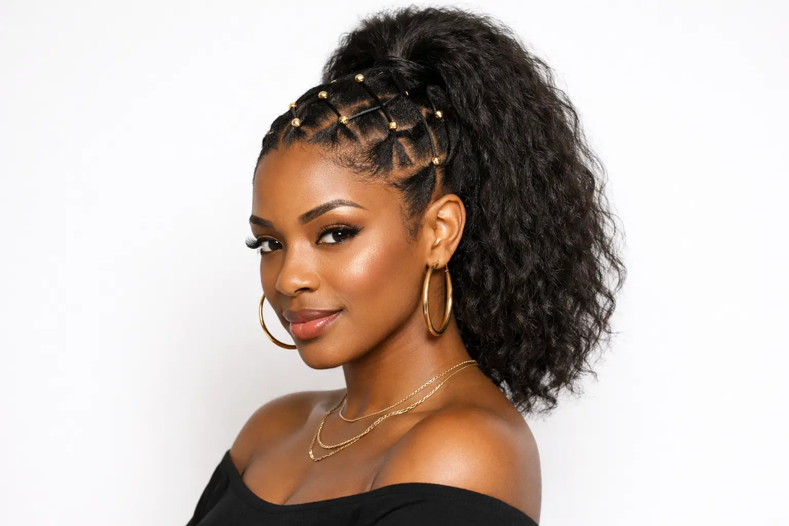 The Rubber Band Half-Up Style