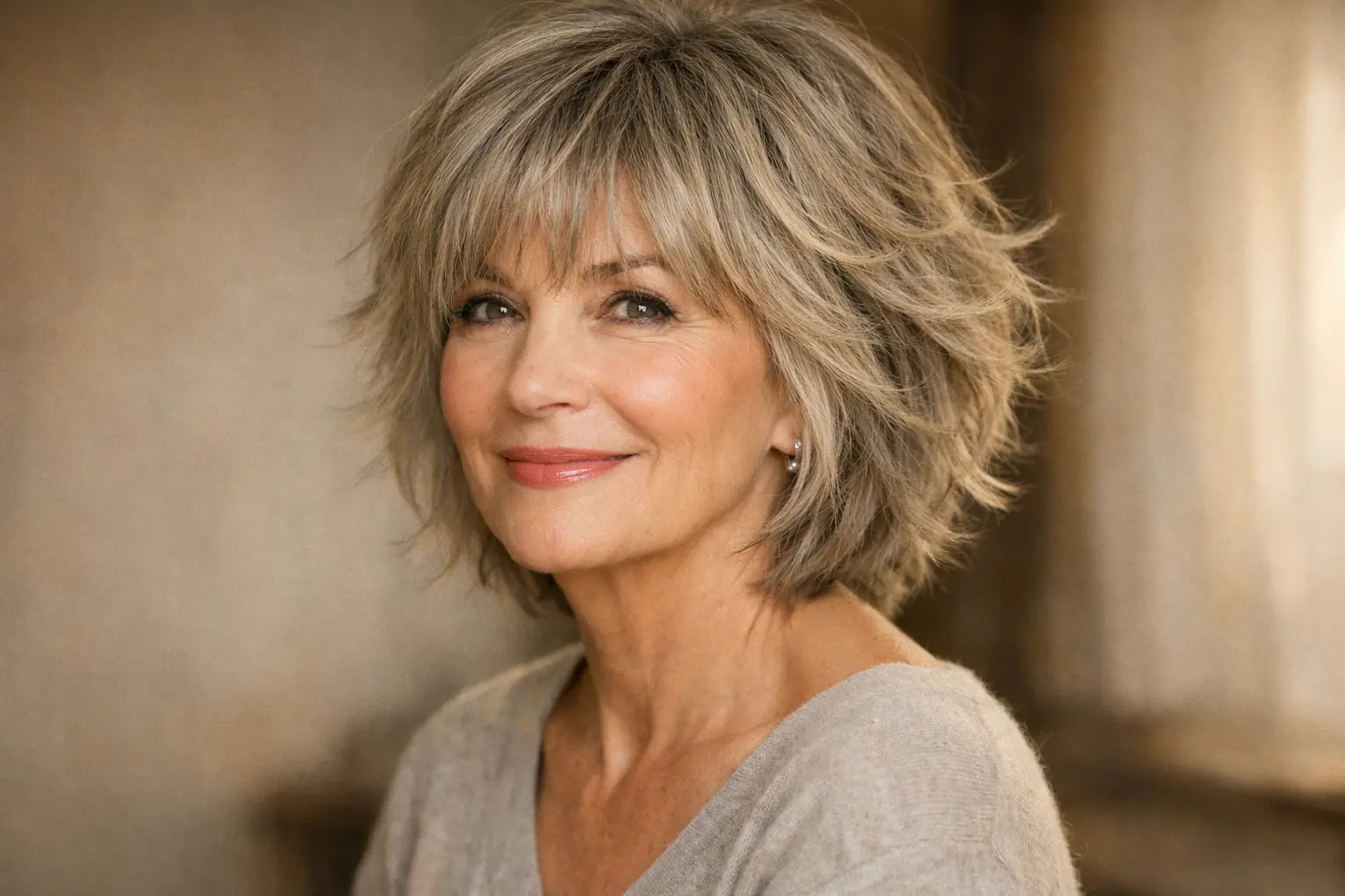 The Shaggy Bob with Feathered Layers