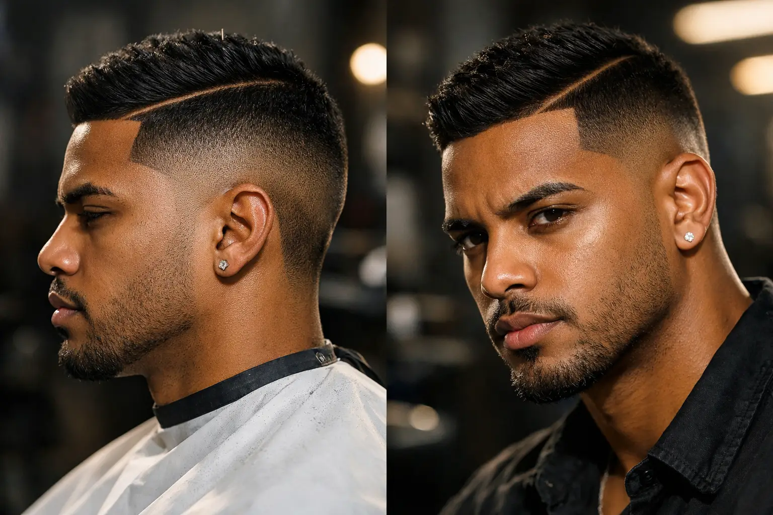 The Side Part with Burst Fade