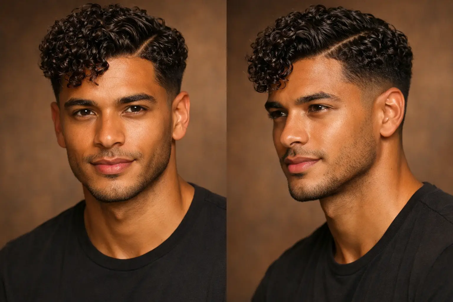 The Side Part with Curly Hair