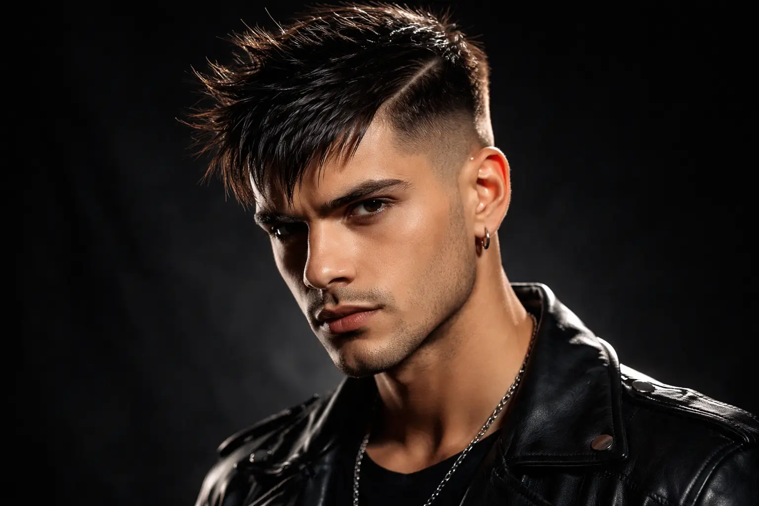 The Side Part with Spiky Fringe