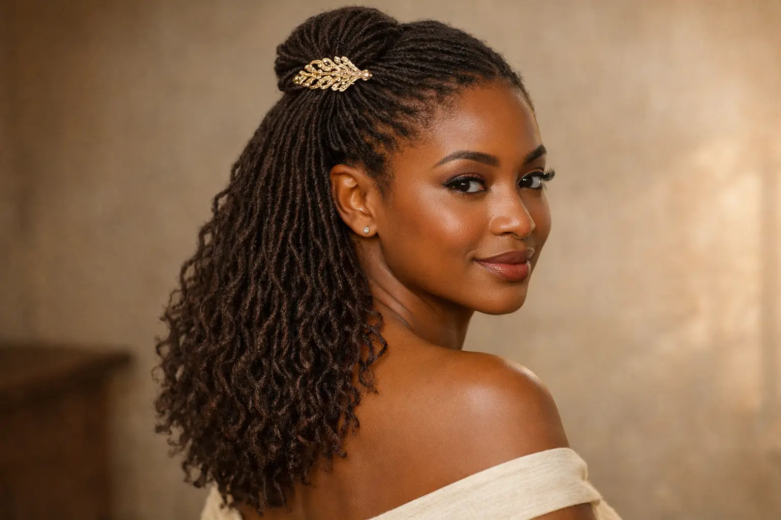 The Sisterlocks Half-Up Style