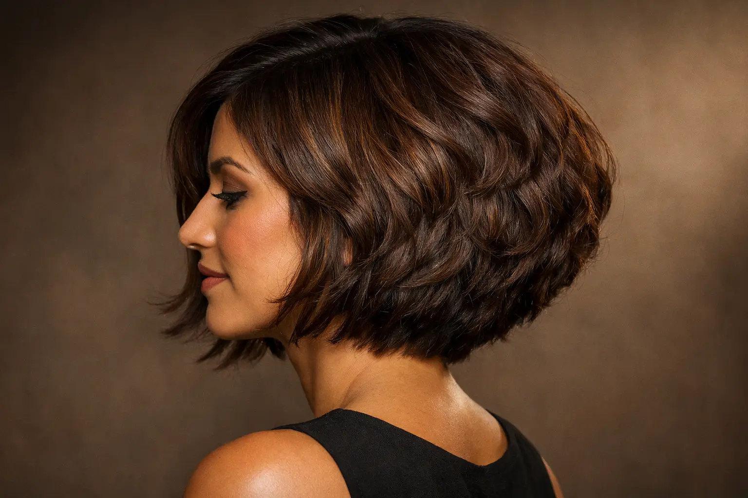 The Stacked Bob for Thick Wavy Hair