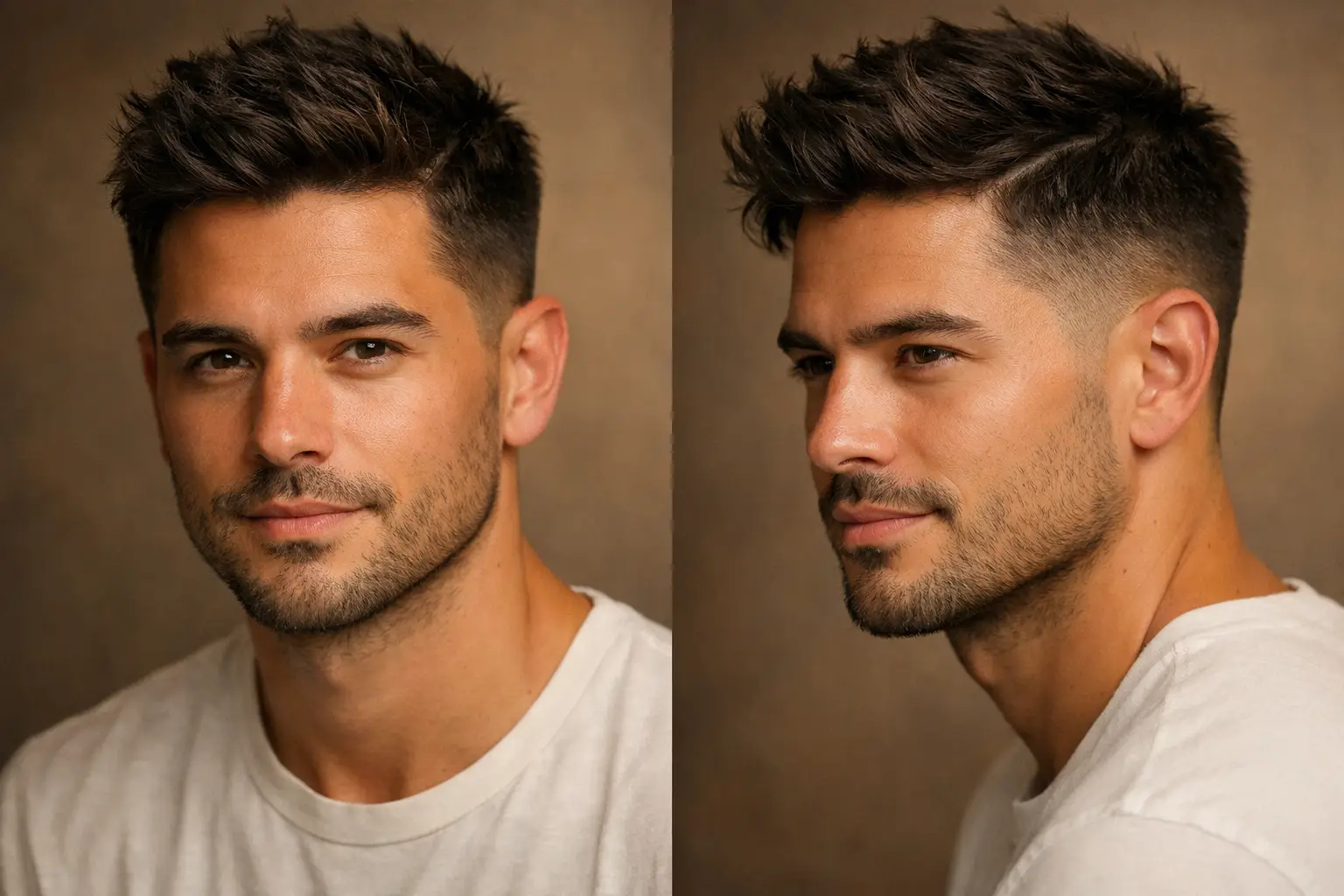 The Textured Side Part with Low Fade