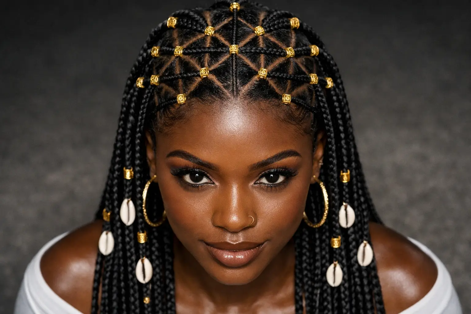 The Triangle Part Fulani Braids