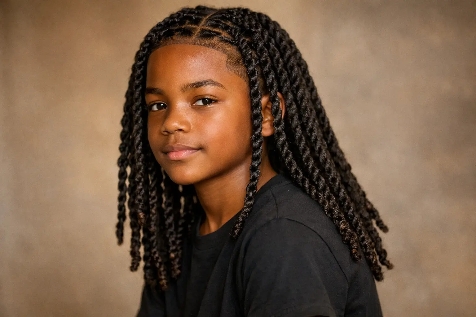 The Twists and Natural Long Hair Style