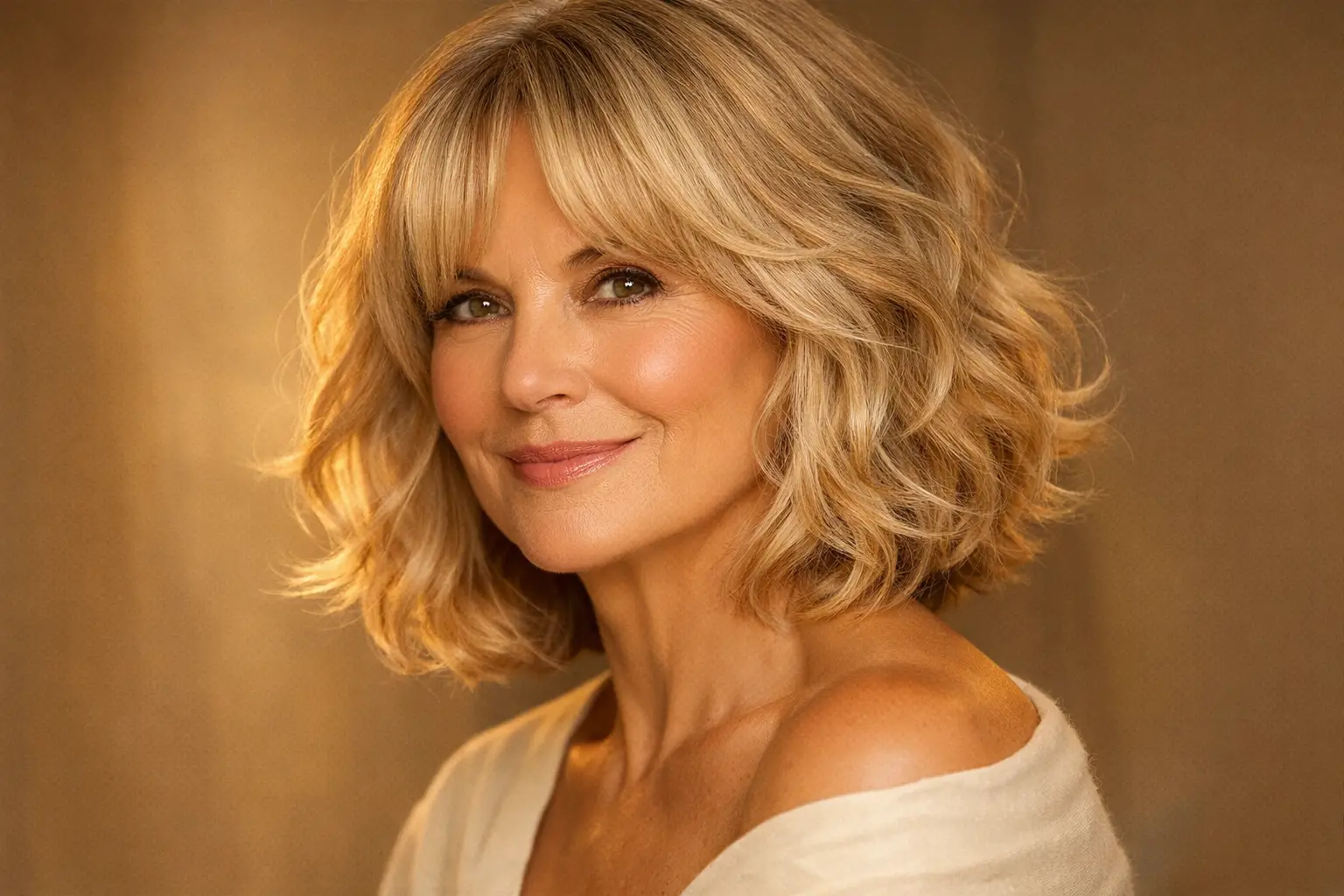The Wavy Bob with Curtain Fringe