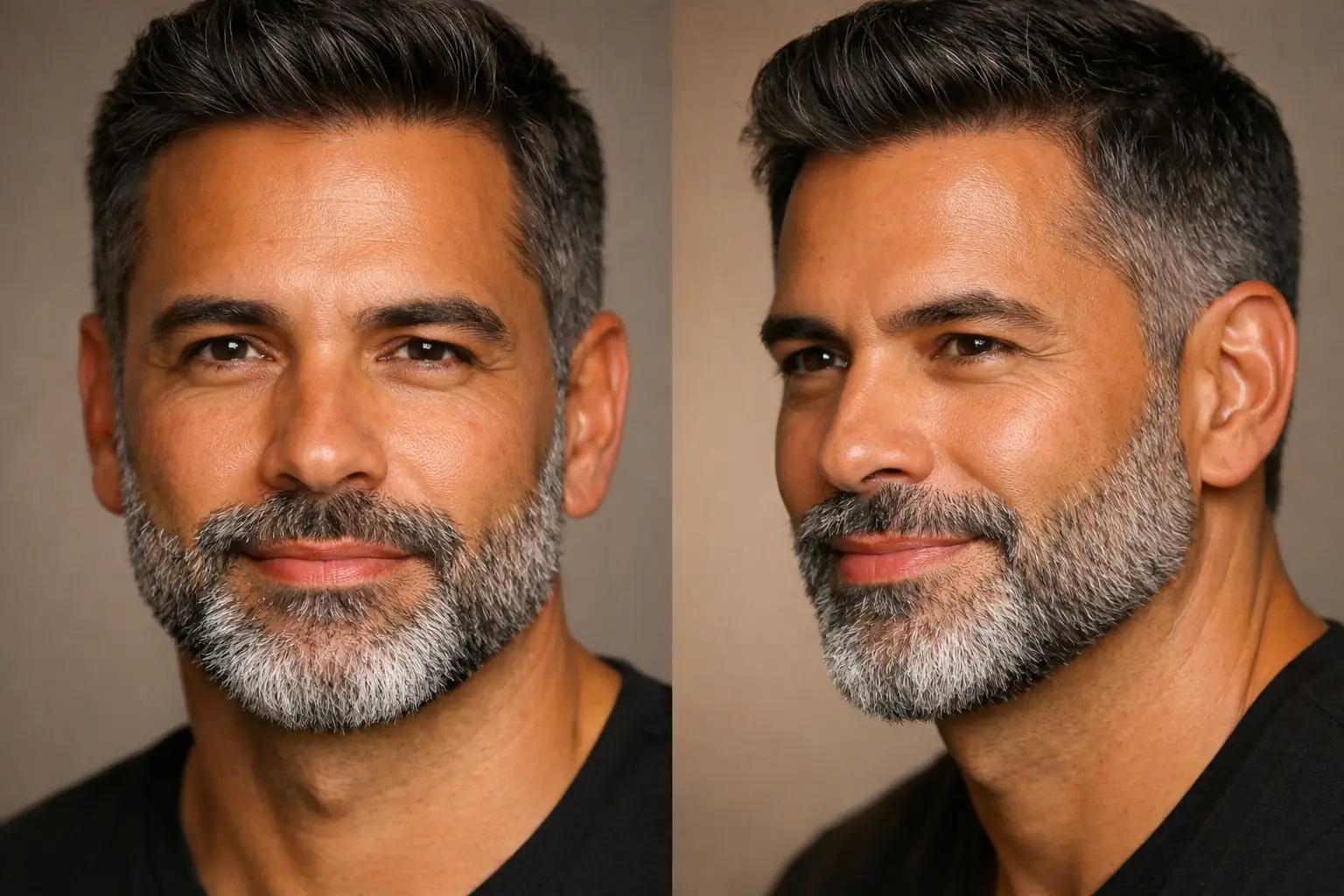 The Well-Groomed Gray Short Beard