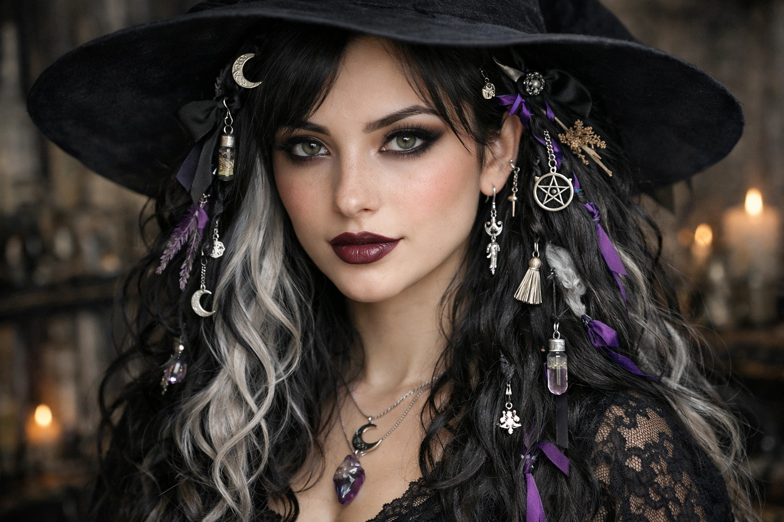 Witch Hair with Accessories