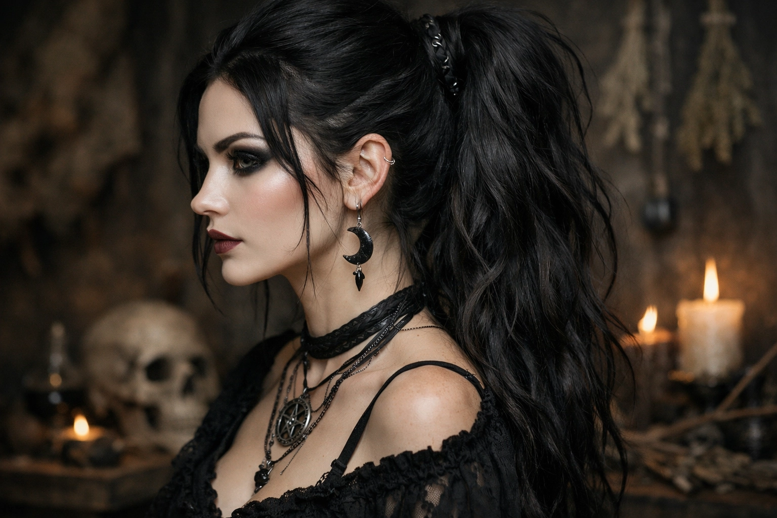 Witch Ponytail Style