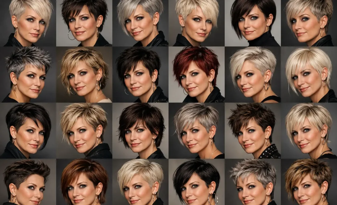 edgy short hairstyles for women over 40