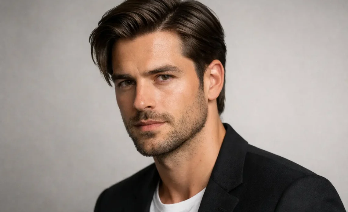 medium length side part hairstyles men