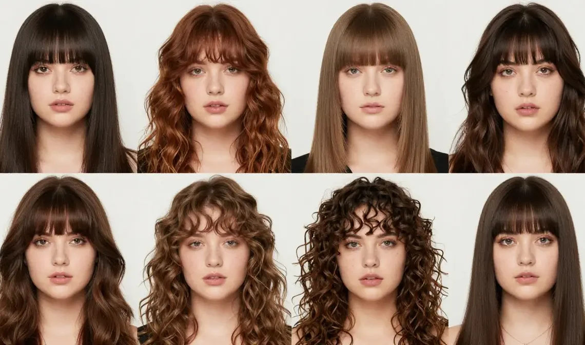 plus size hairstyles with bangs