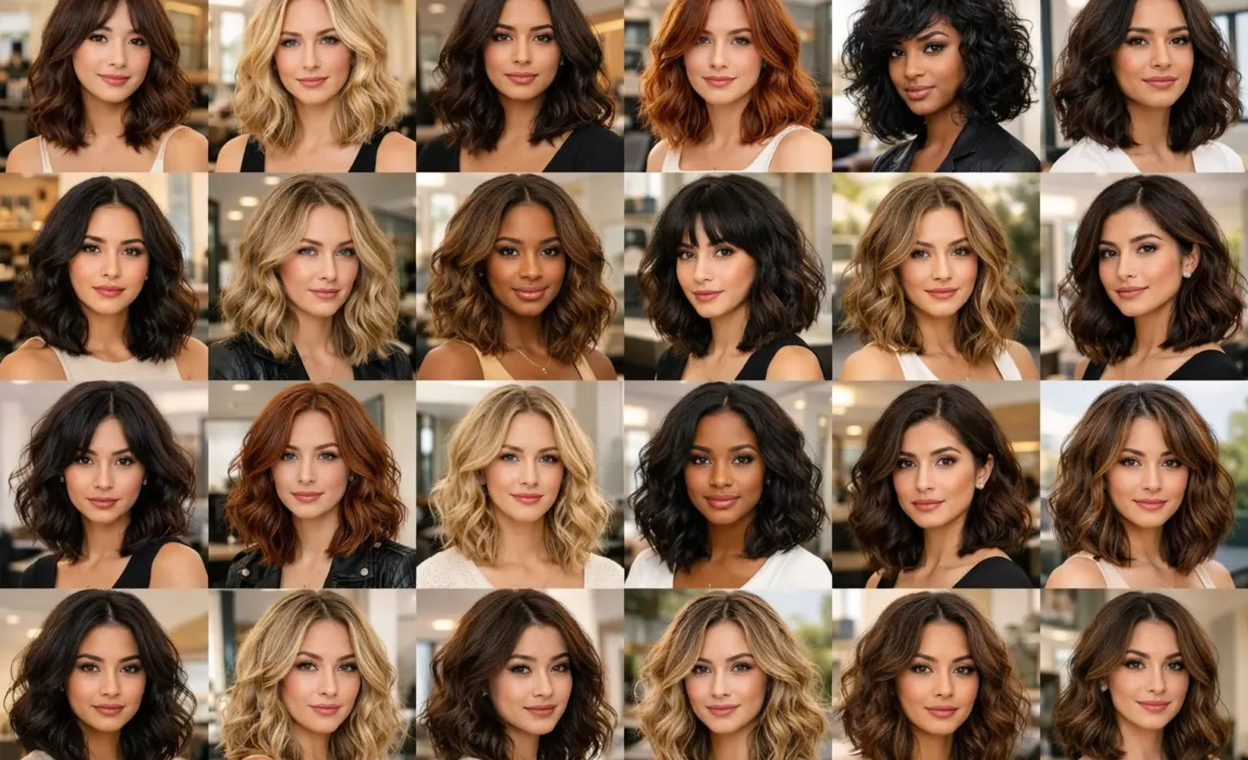 shoulder length hairstyles for wavy hair