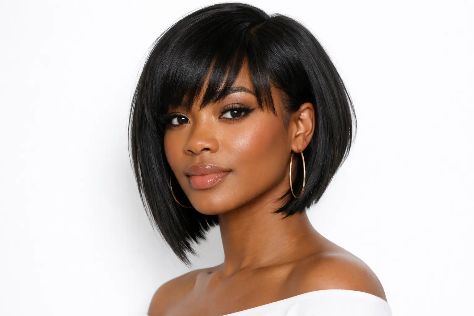 Angled Bob with Soft Bangs