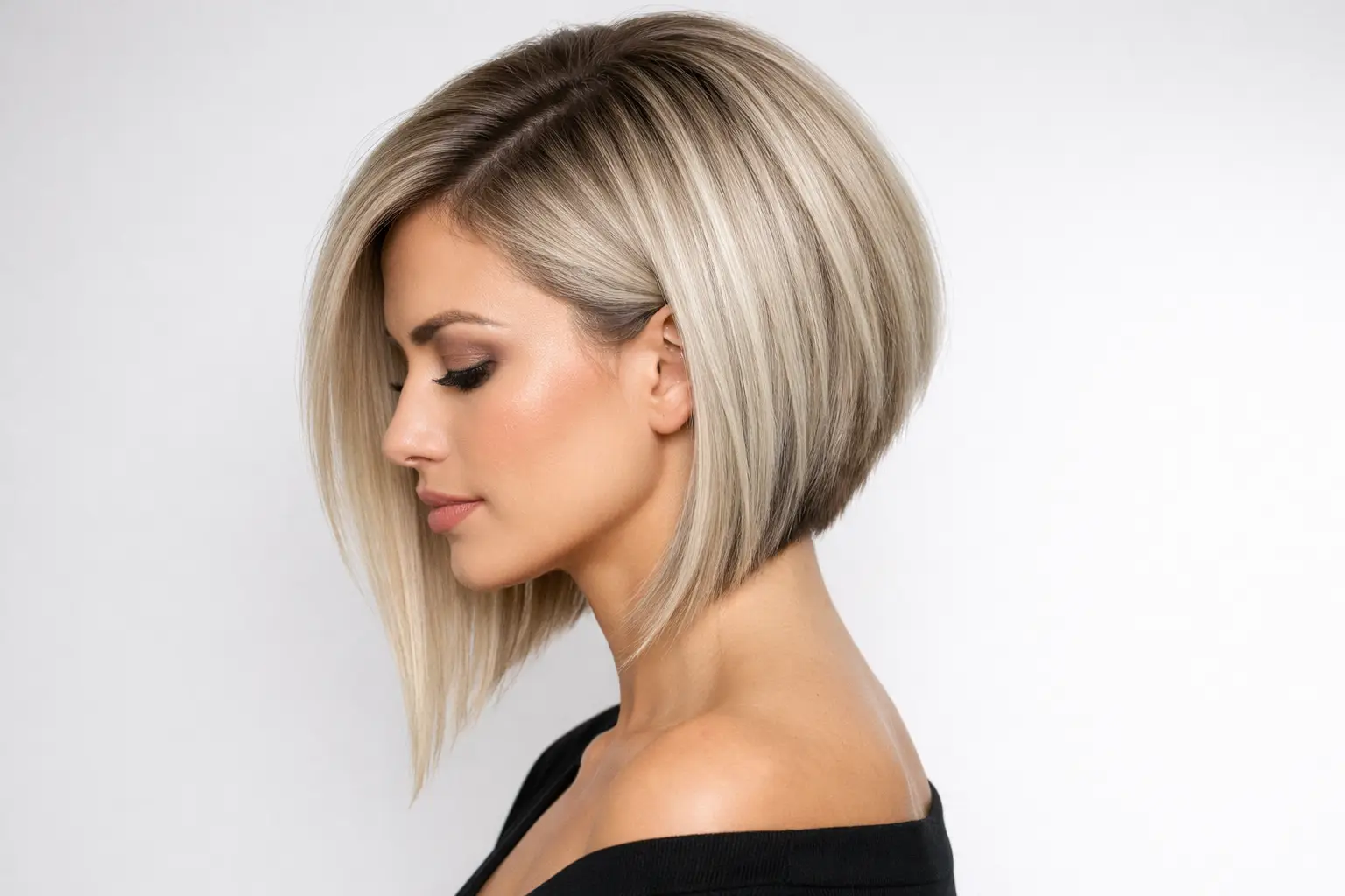 Angled Lob Hairstyle