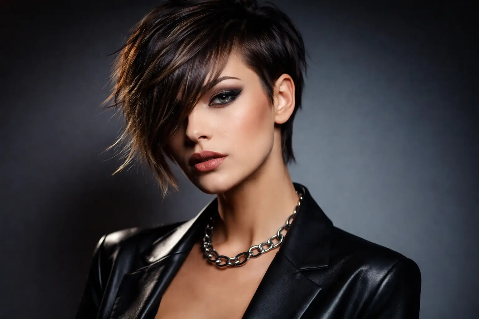 Asymmetrical Short Cut with Bangs