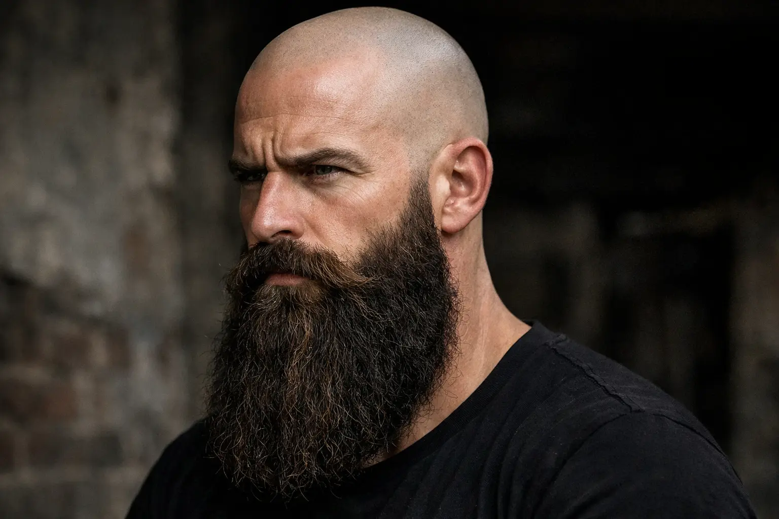 Bald Fade with Long Beard