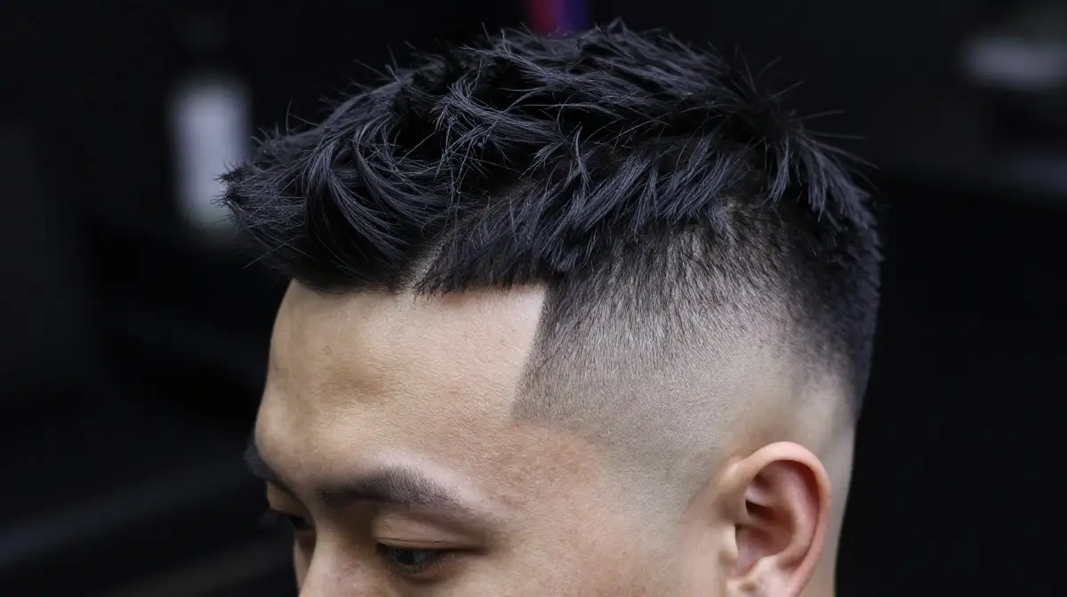 Bald Fade with Textured Top