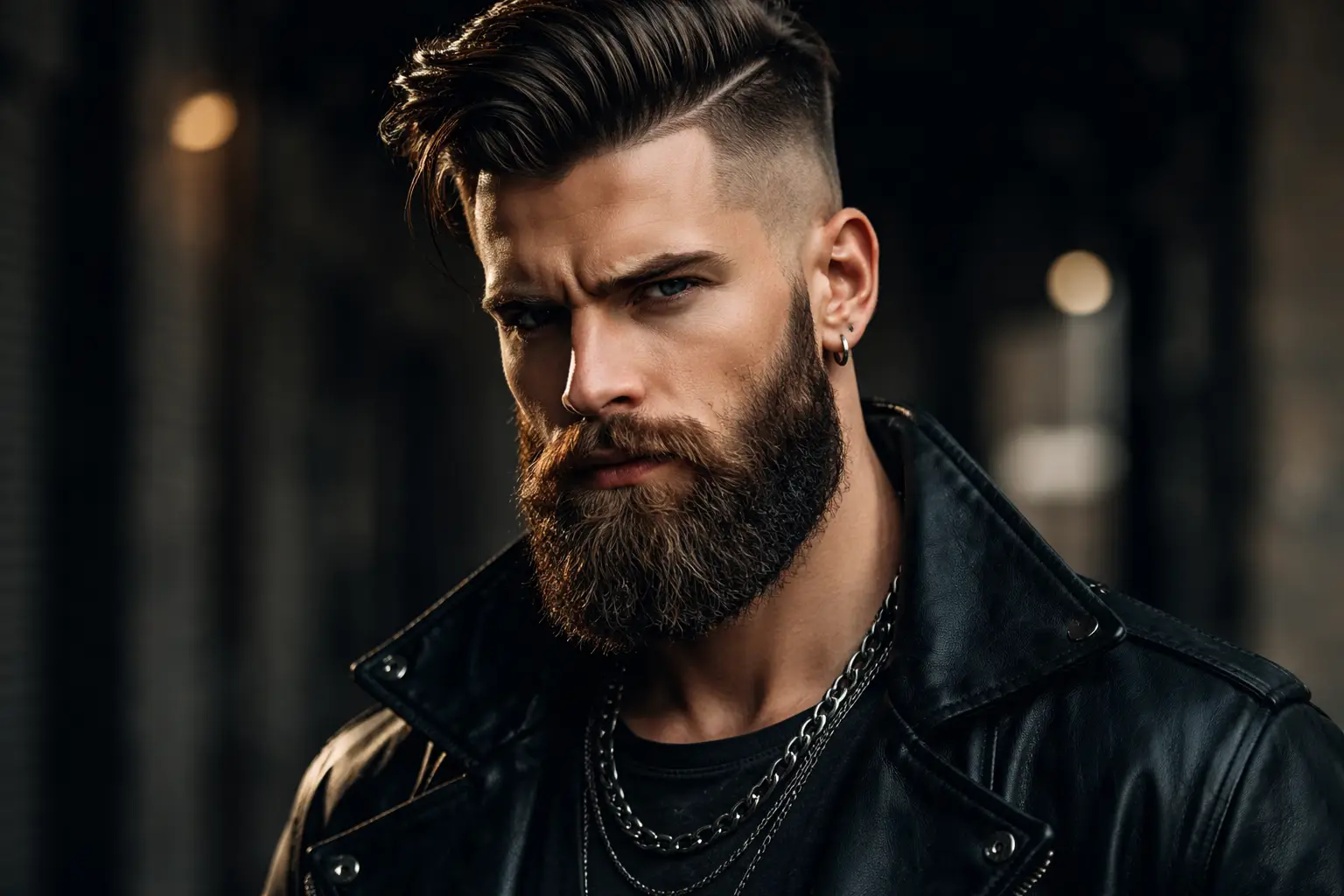 Beard with Undercut Hairstyle