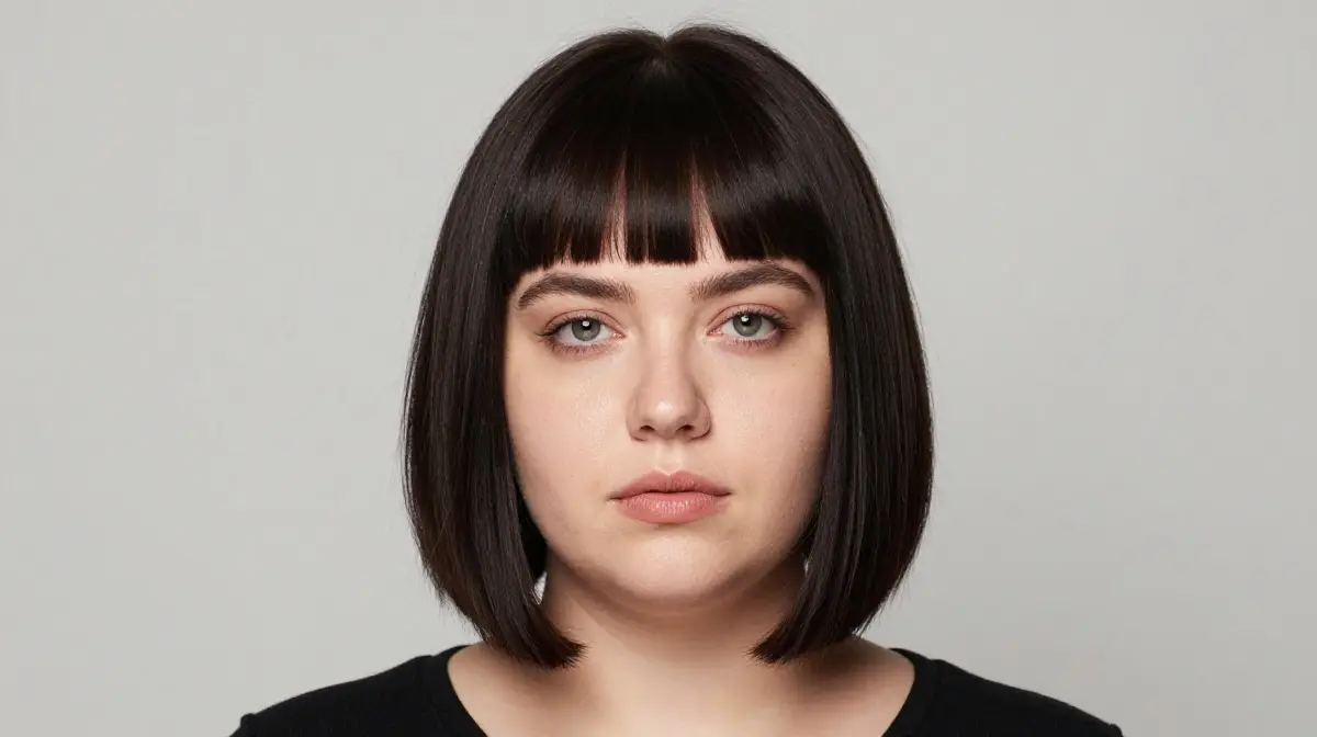 Blunt Bangs Look