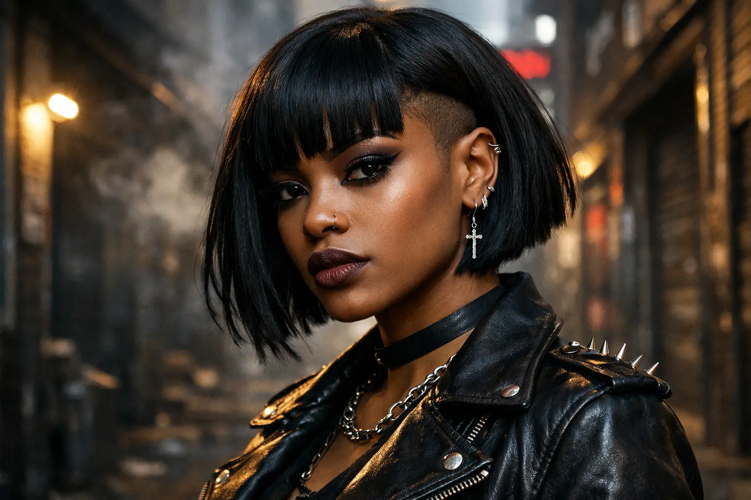 Bob with Undercut and Fringe