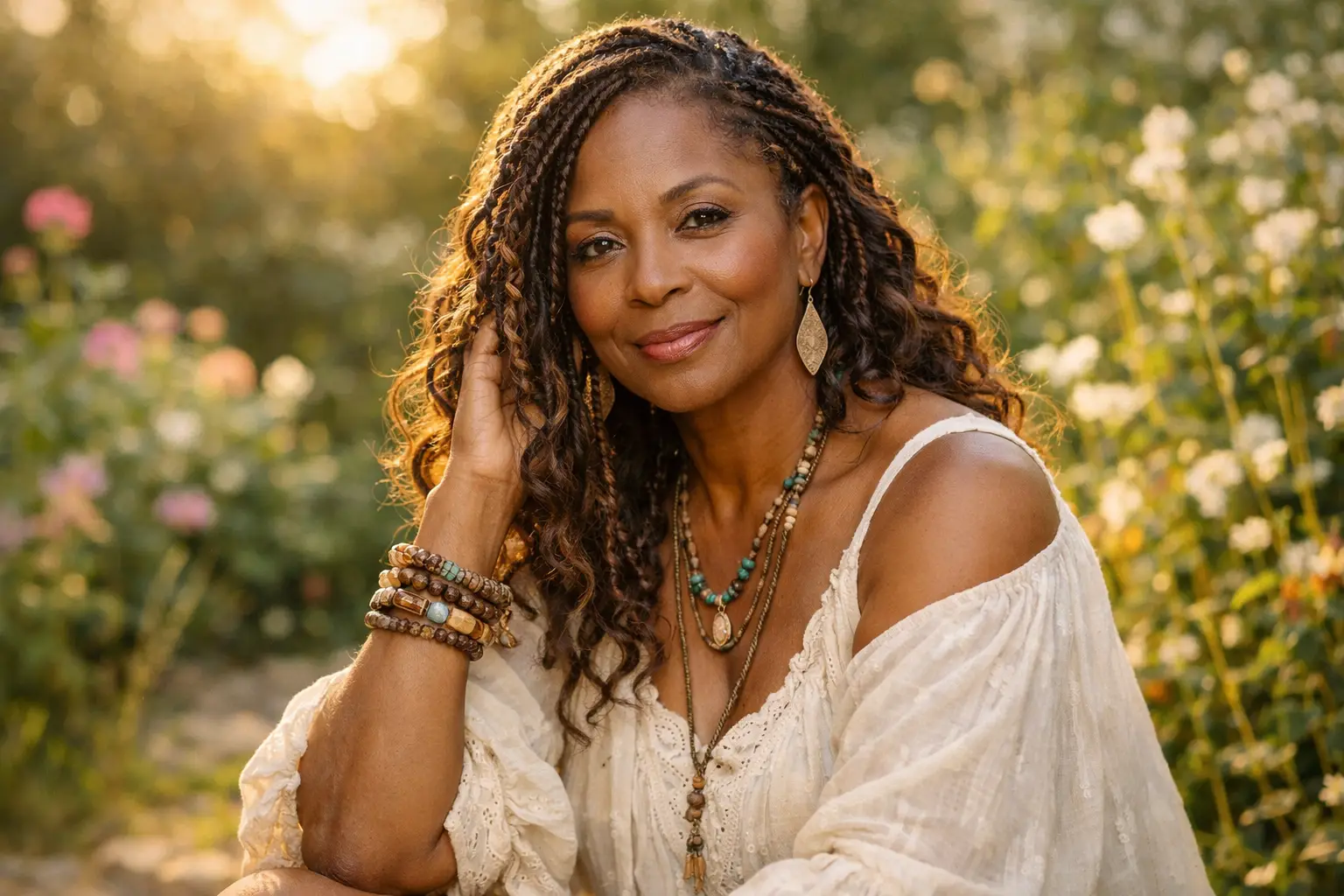 Bohemian Braids with Soft Curls