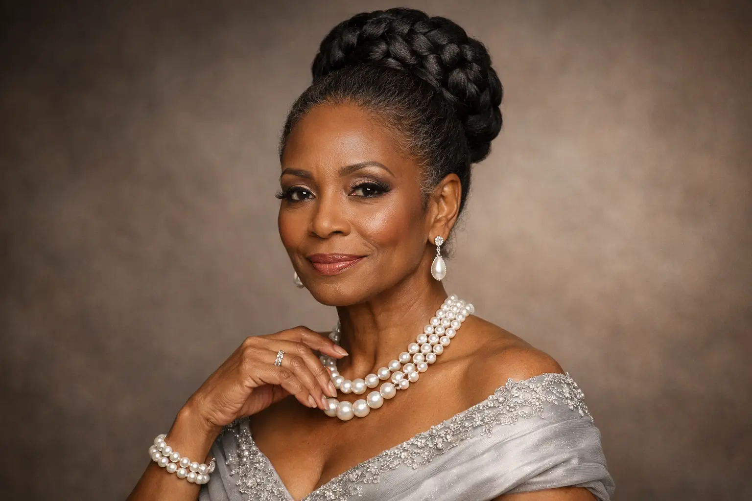 Braided Bun Updo for Formal Elegance